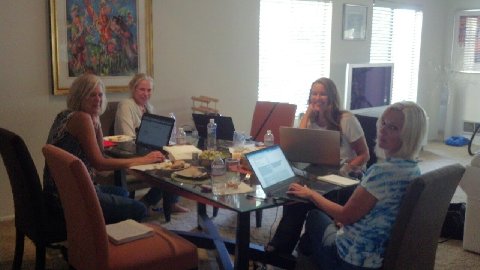 2013 Staff Meeting Art Brokerage Staff L to R clockwise Heather Collins Marketing Donna Rose CEO Broker Helen Margulis CFO